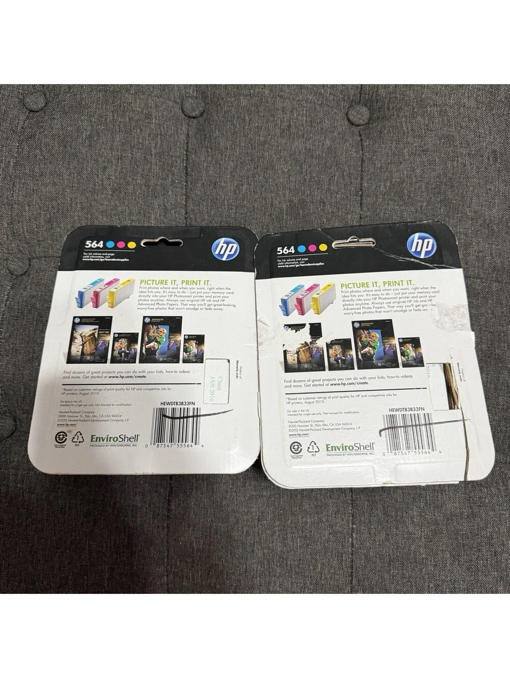 HP 564 Color Combo Ink Cartridges Cyan Magenta Yellow New